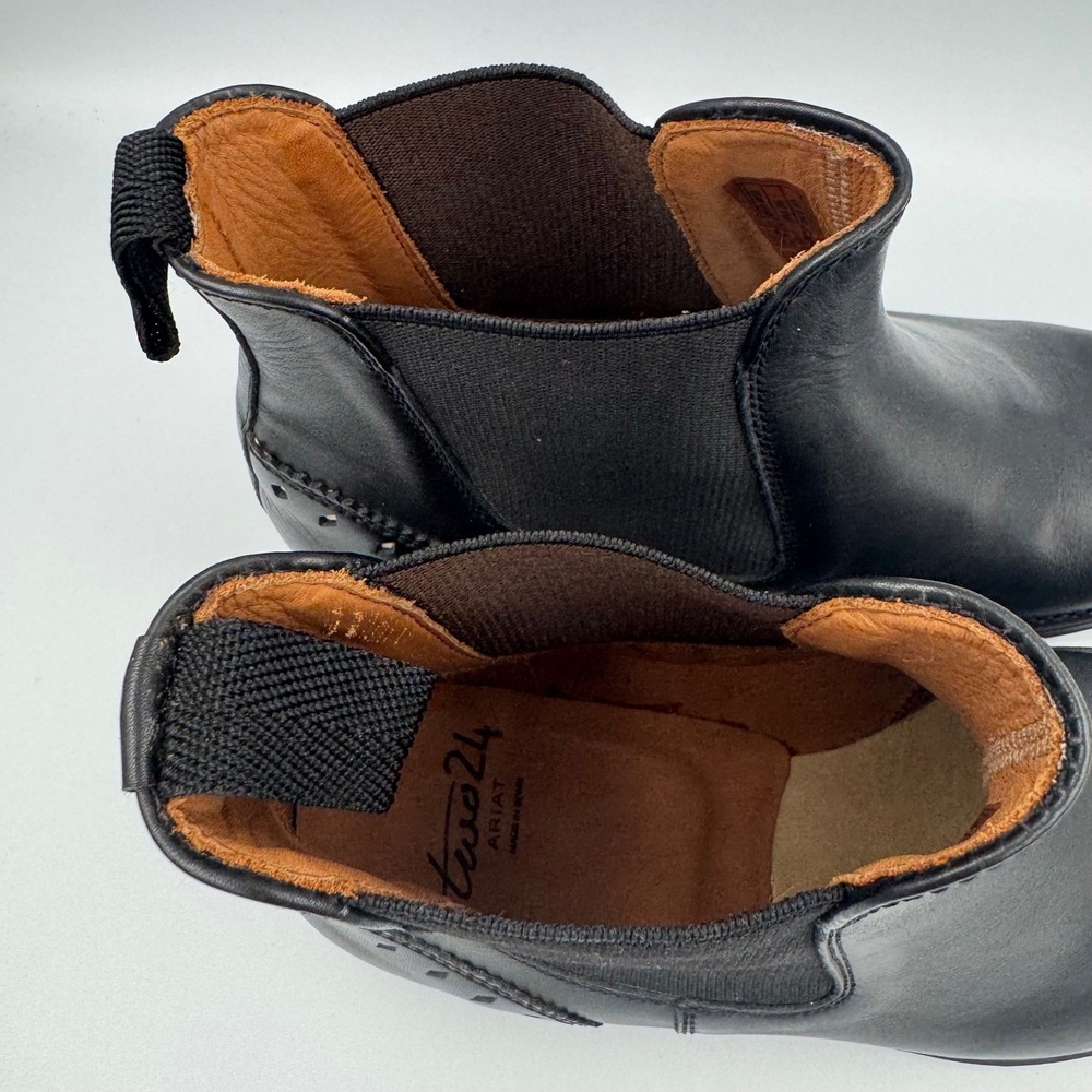 Ariat Two24 Black Leather Chelsea Ankle Boots 10018461 9.5 Western Casual‎ - Picture 2 of 7